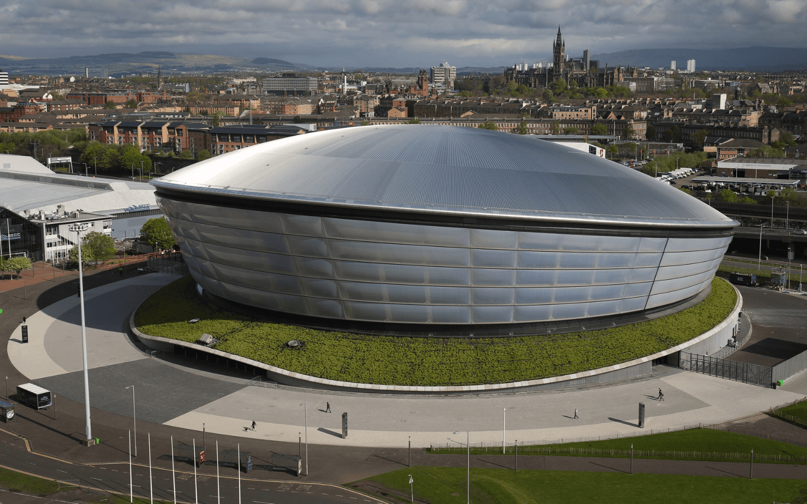 drone image of the hydro during a cloudy day