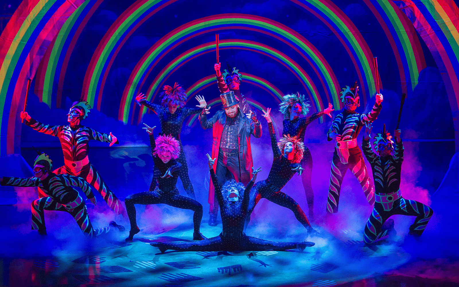 Theatre performers dancing