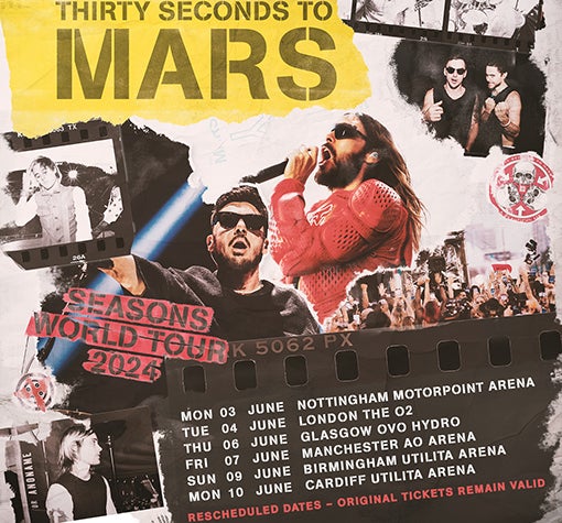 30 seconds to mars tour 2024 uk