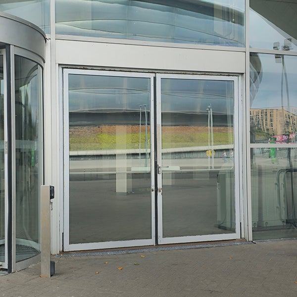 Accessible doors to the SEC Armadillo.