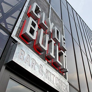Clydebuilt logo on the front of the SEC Centre.