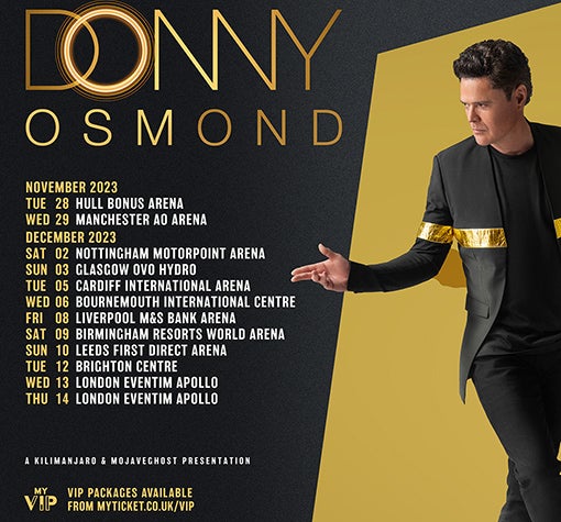 donny osmond tour glasgow