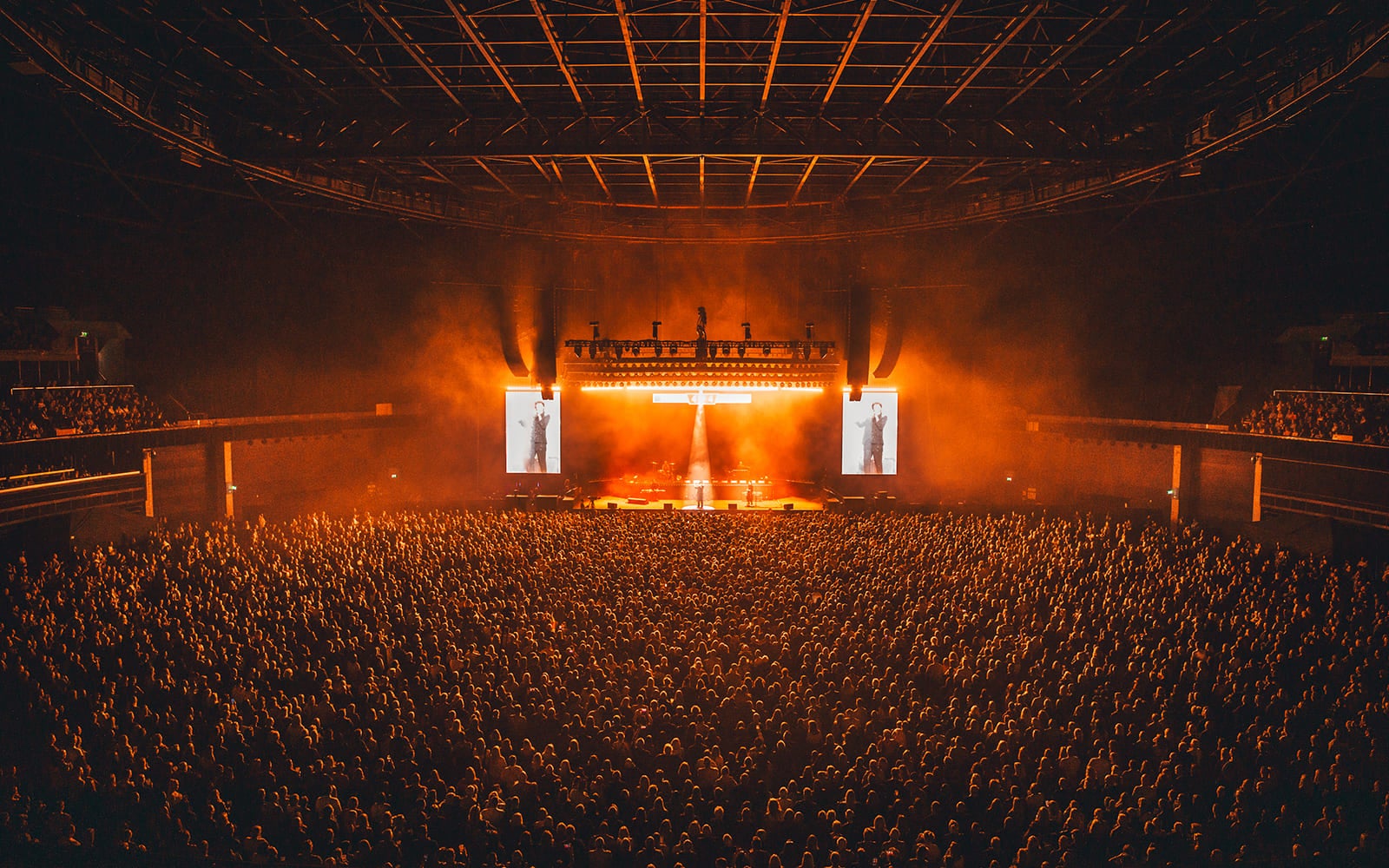 Concert in OVO Hydro with orange lighting