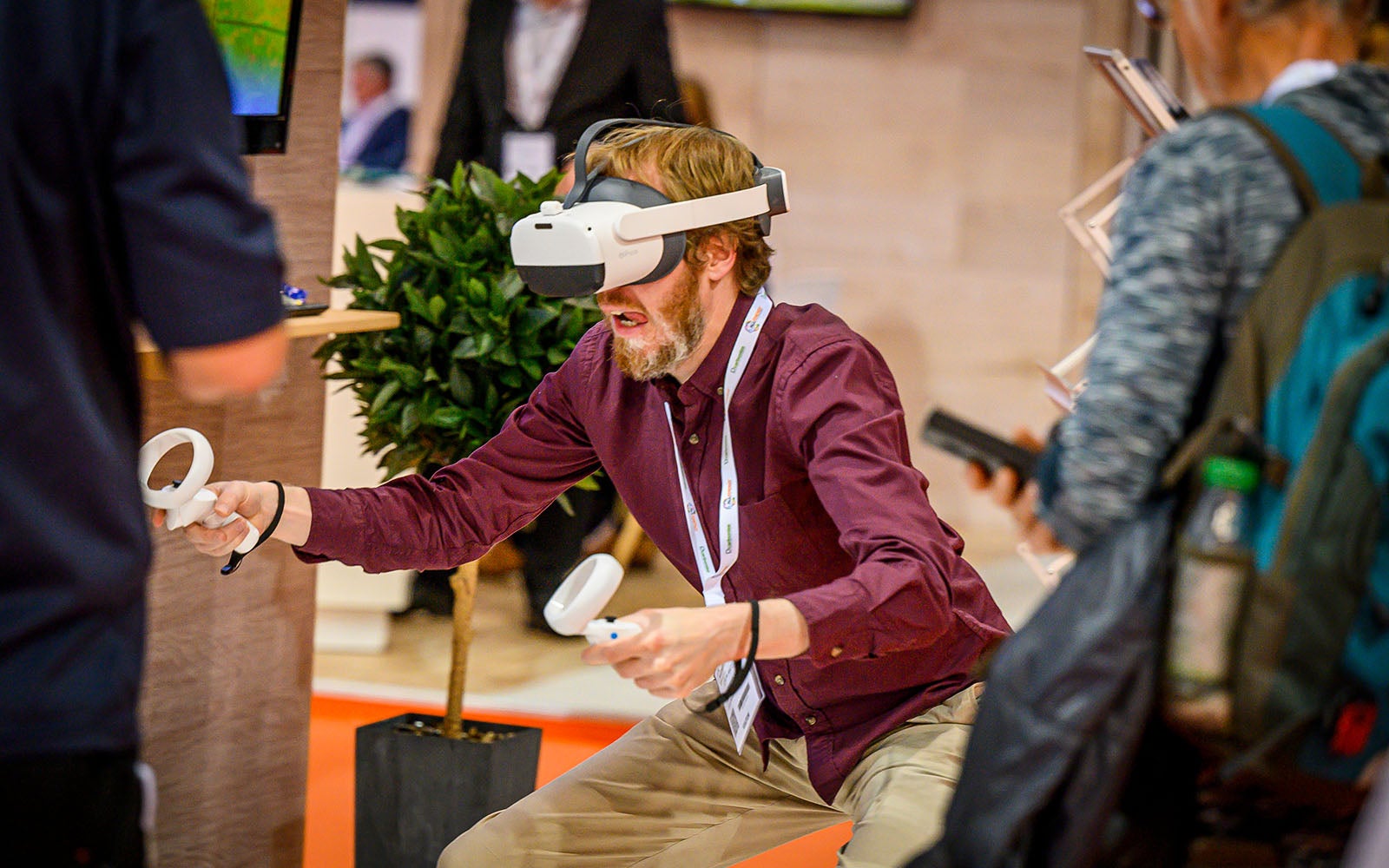 A man wearing a VR headset.