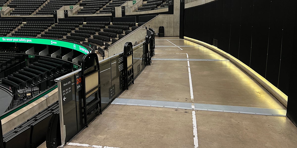 Accessible seating area within the OVO Hydro.