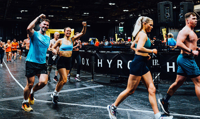 People running at Hyrox.