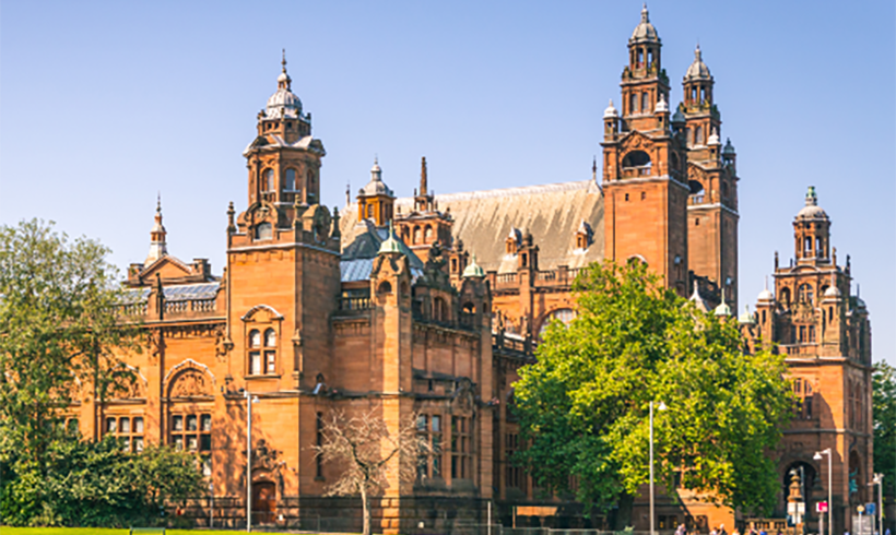 View of Kelvingrove Art Gallery and Museum. 